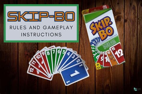BUILDING PILES: A 1 or a Skip-Bo® card is required to begin any of the 4 Building piles. Cards must be added to the Building piles sequentially. For example, if a 4 is the top card on a Building pile, you may put either a 5 or a Skip-Bo® card on top followed by a 6, etc. (A Skip-Bo® card is wild and may be used as any card you need.) 